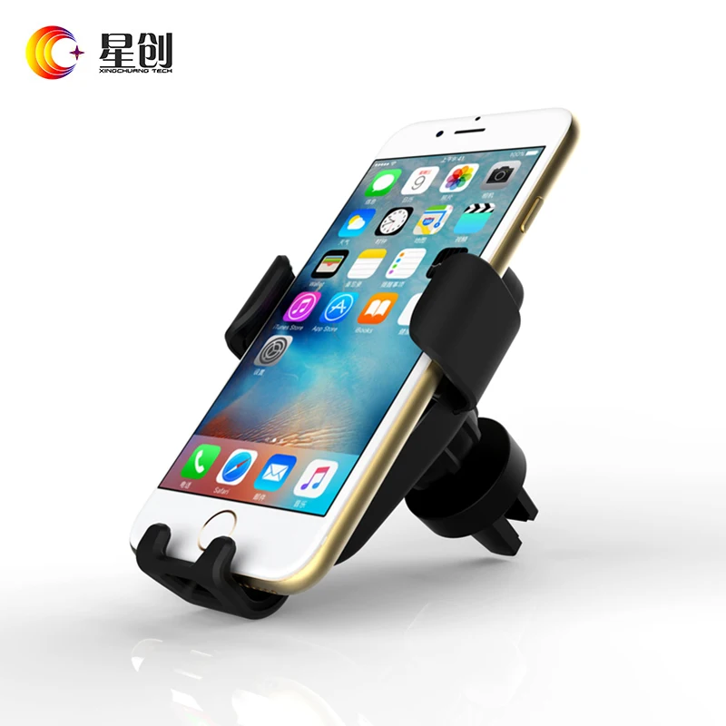 

Gravity clamping fixed outlet 10W 360 rotation auto taxi car wireless charger holder, Black;white