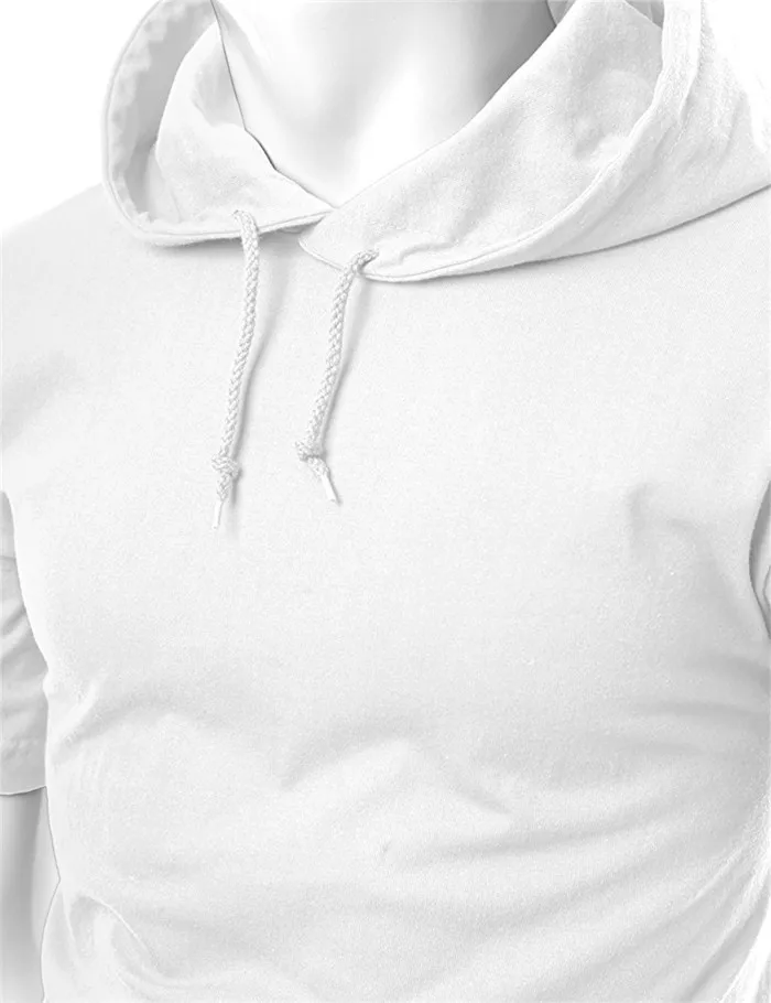 Custom Blank Hooded Tshirts Men Hoodie Tshirt 90 Cotton 10 Polyester