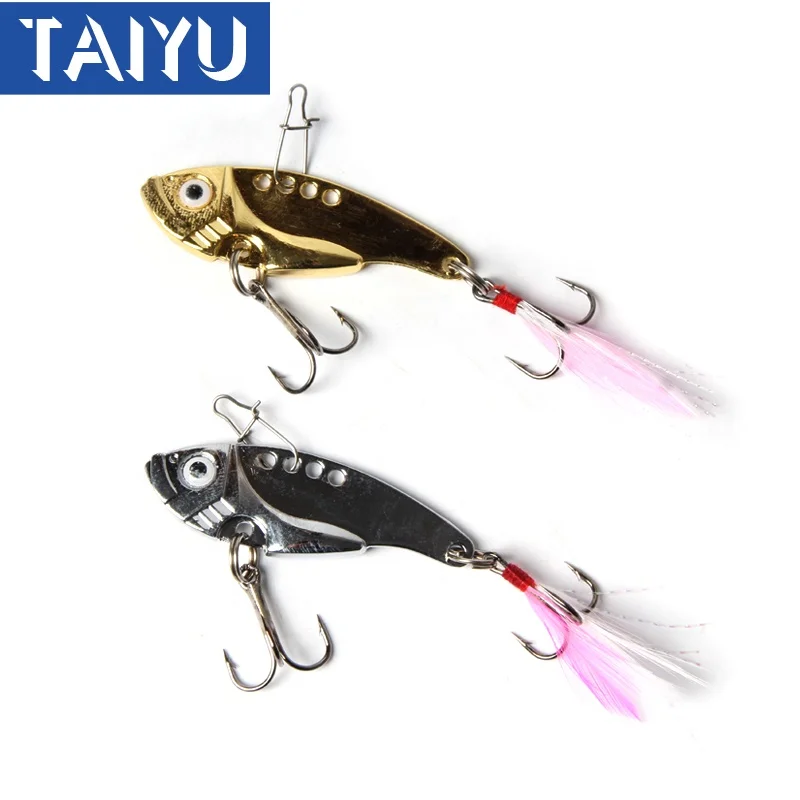 

TCE 11g 7cm metal fishing lure spoon bait silver golden VIB spoon lure metal