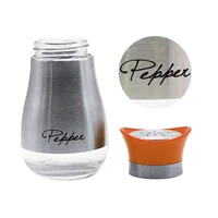 

Red Pepper Shaker or Parmesan Cheese wine bottle salt & pepper Shaker with grinder cap Bulk Swirl Glass Cheese Shaker Set