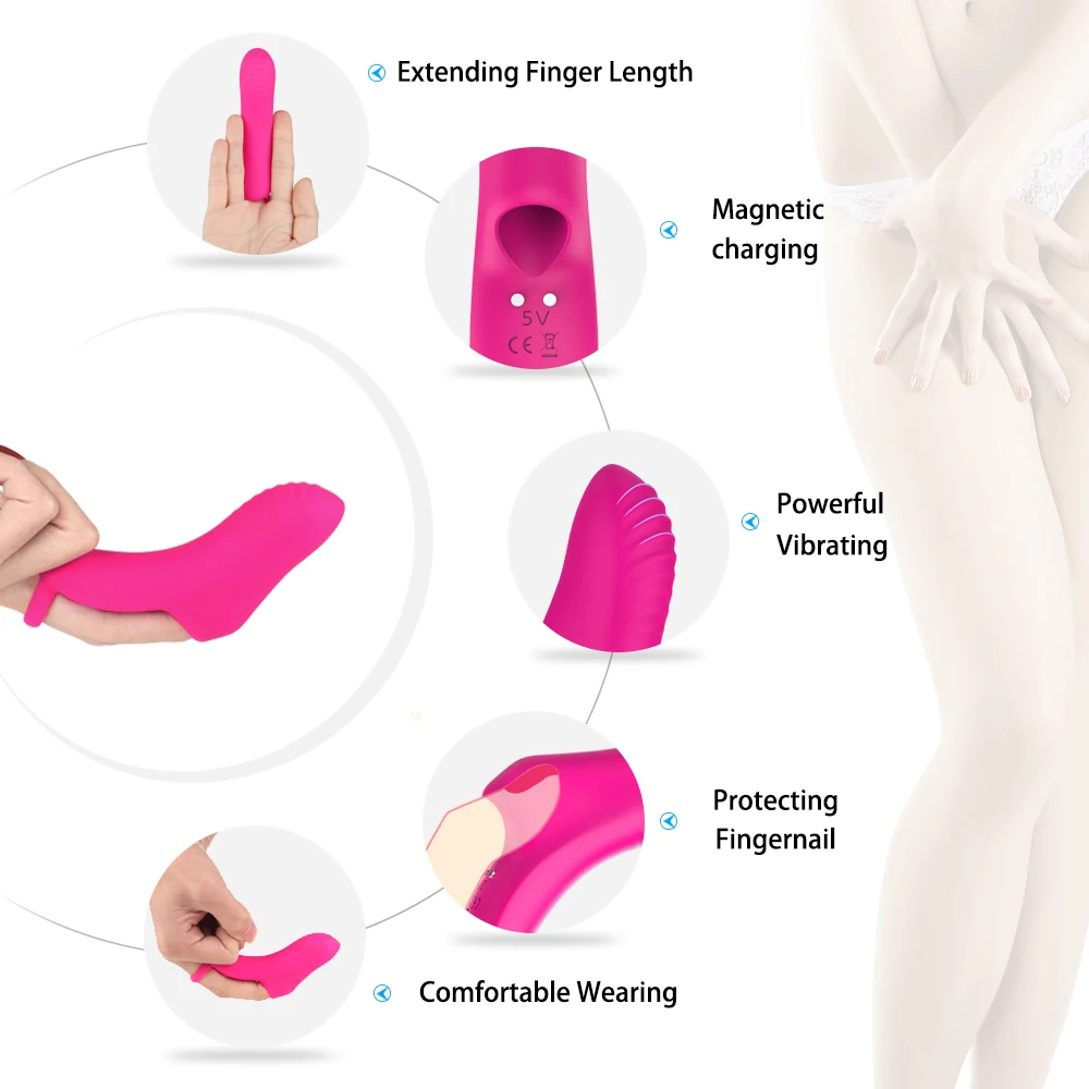 S-HANDE Vaginal Pussy G Spot Massage Adult Sex Toys Mini Finger Sleeve Vibrator For Female Women