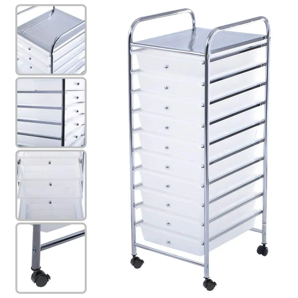 Buy 10 Drawer Rolling Storage Cart Scrapbook Paper Office School