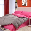 Stock microfiber solid color bed sheet sets adult bedding sets