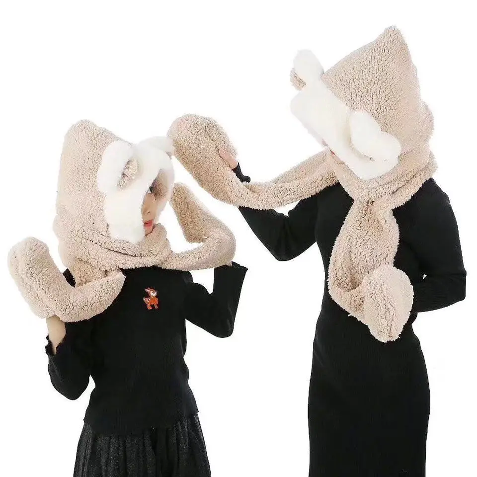 High Quality Polar Fleece Simplicity 3in1 Multifunctional Animal Hat