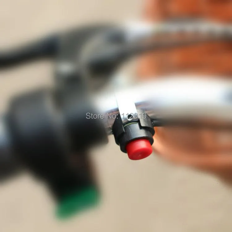 Новый универсальный кнопки одноместный нажмите мотоцикл выключатель звукового сигнала, байк, скутер, электрический велосипед рог переключатель