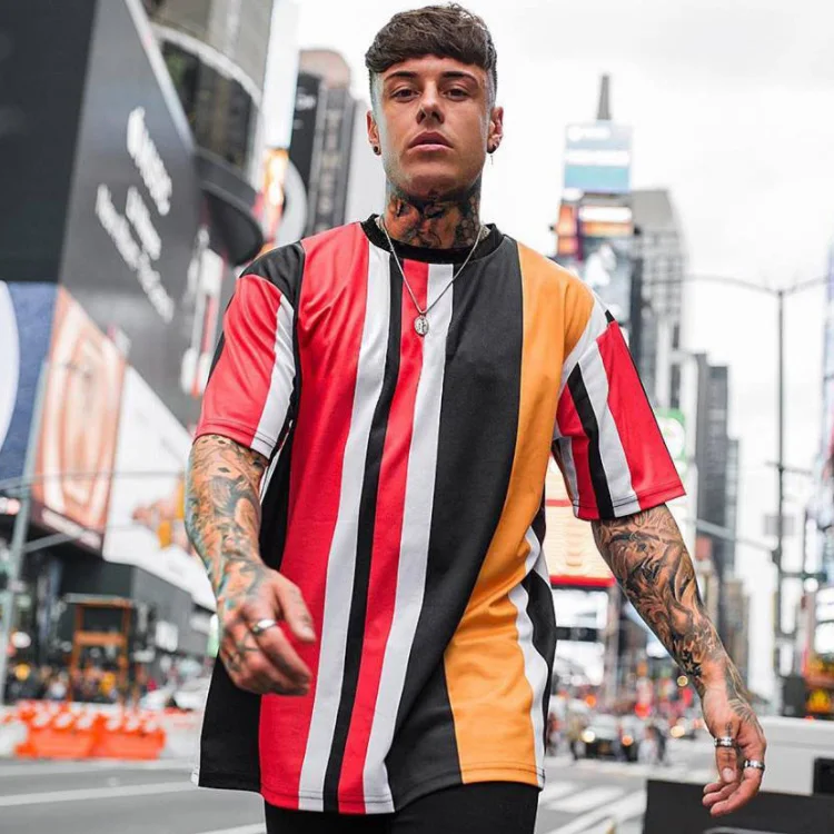 

2019 Hot sale New men outdoor Run Muscular man Splice Short sleeve basketball Tees fashion Sportswear GYM clothes, Colors