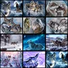 full Diamond Embroidery Wolf Mosaic 5D Cross Stitch Full Drill Diamond Painting DIY Sticker Decor Paintings