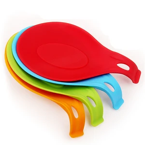 Image of Z304 Kitchen Spoon Rests spoon shape cushion Non-stick Cooking Accessories Food Grade Silicone Spoon Rests