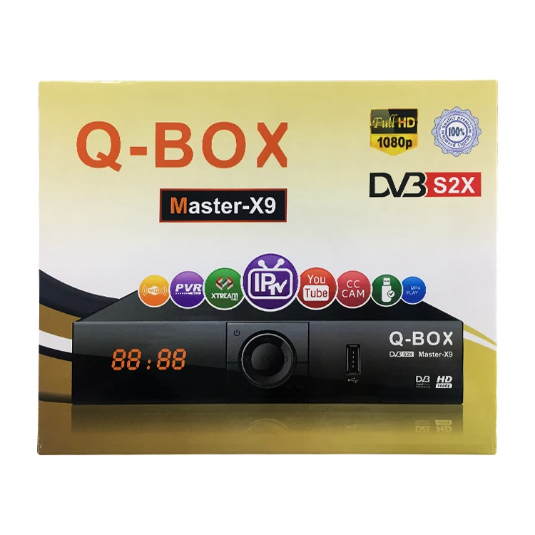 DVB-S2 decoder Q-BOX Master-X9 hd iptv iks wifi Digital Satellite Receiver Africa
