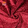 Red Navy 100 Polyester Leaves Emboss Sofa Fabric Arab Upholstery Fabrics for Furniture Wall Decora
