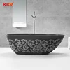 KINGKONREE modern solid surface acrylic cast stone bathtub