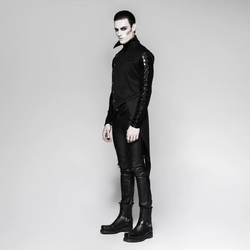 Y-763 Punk Rave Westlichen Stil Gentleman Streifen Körper Anzug Stil