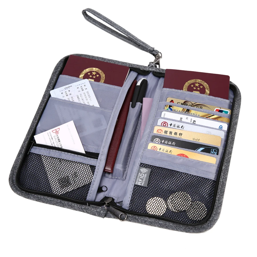 Travelsky Personalized Custom Rfid Travel Wallet Passport Organizer