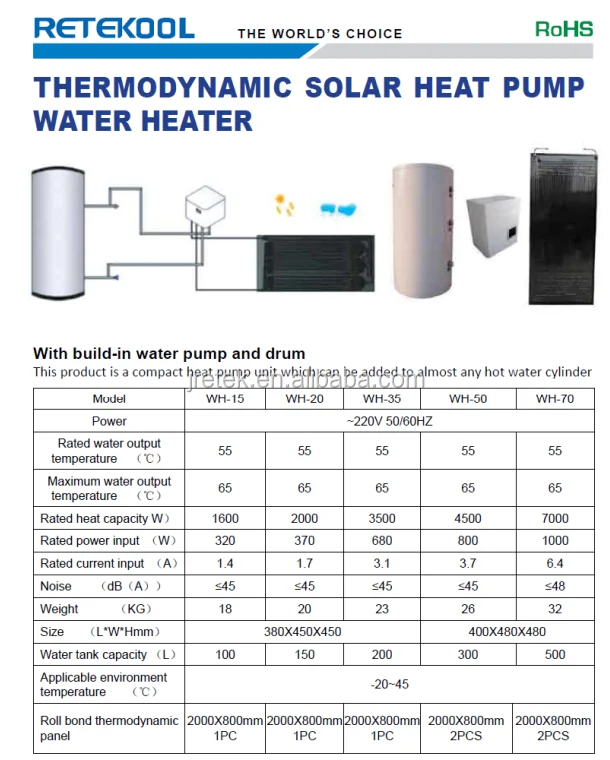 700l Thermodynamic Solar Hot Water Heater Heat Pump Buy Heat Pump