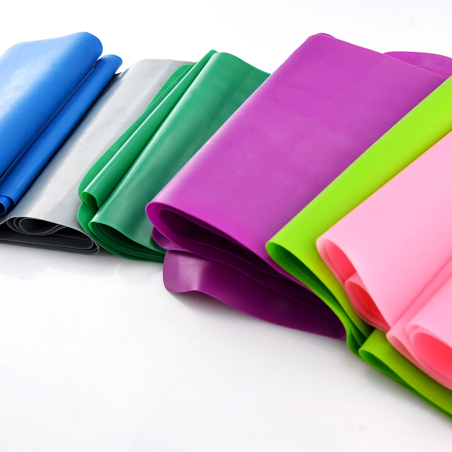 

Hot sale Professional fitness elastic Latex resistance band, Pink,grey,purple,blue