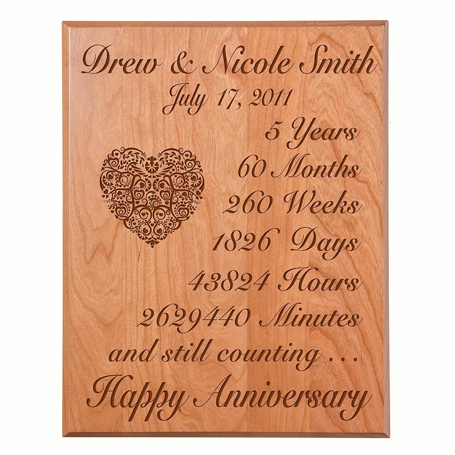 5 Yr Anniversary Gift For Her : Personalized 6 Year Anniversary Gift Custom Maple 6th Year For Her Him Or Couple Ebay - 5 unique five year anniversary gift ideas giveaway 13.