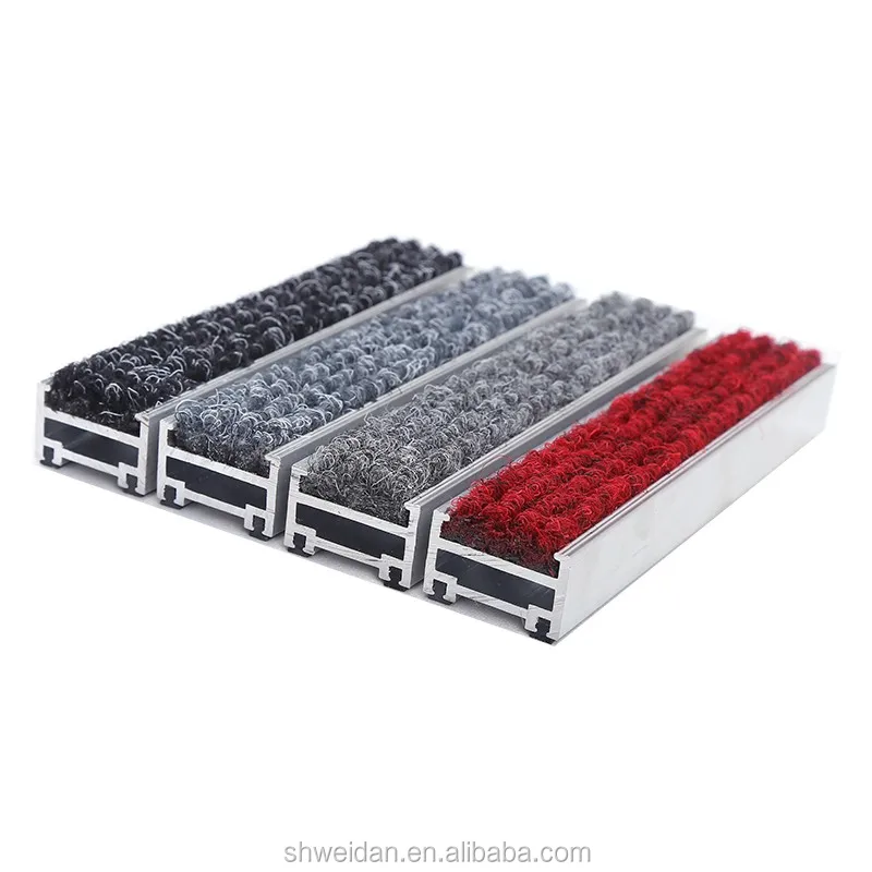 Recessed Commercial Dirt Trap Aluminum Entrance Floor Mat With Carpet