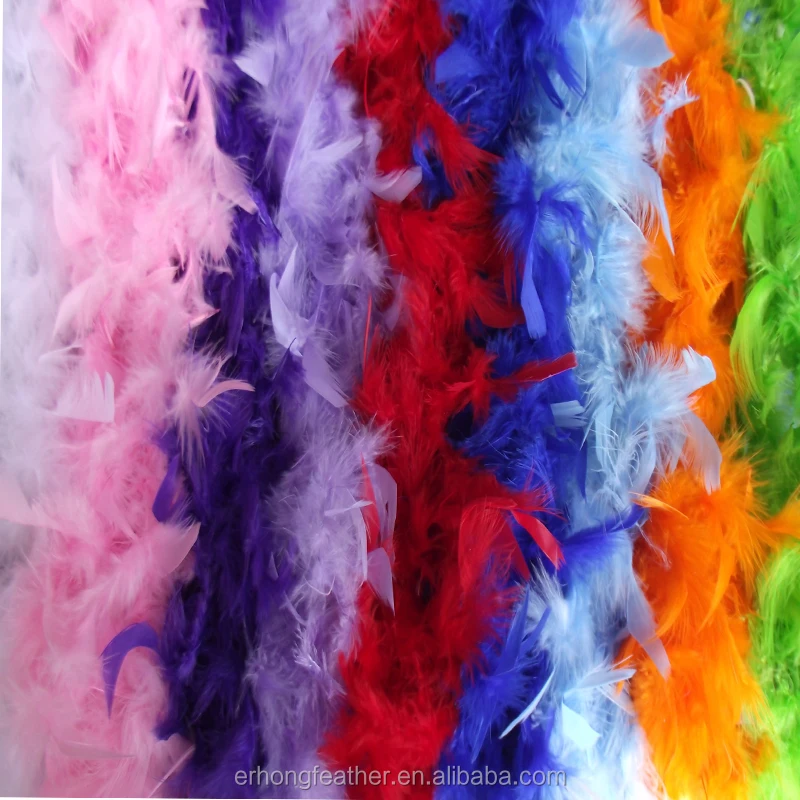 
80g Brand New Turkey Feather Chandelle Boa 2yard multi colors 