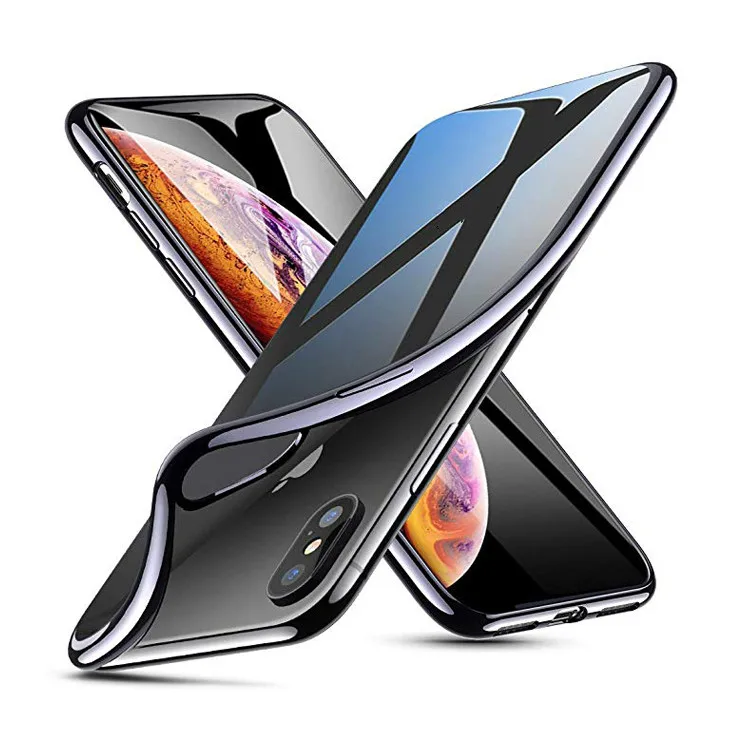 

Ultra thin transparent soft TPU custom plating protective phone case for iPhone X case cover, N/a