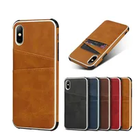 

iCoverCase Accessories For iPhone Case Leather Cover with Card slots Back Phone Case For iPhone X XR XS Max 6 7 8 Plus