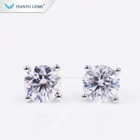 

Fashion earring designs new moissanite diamond earrings 18K white gold earring