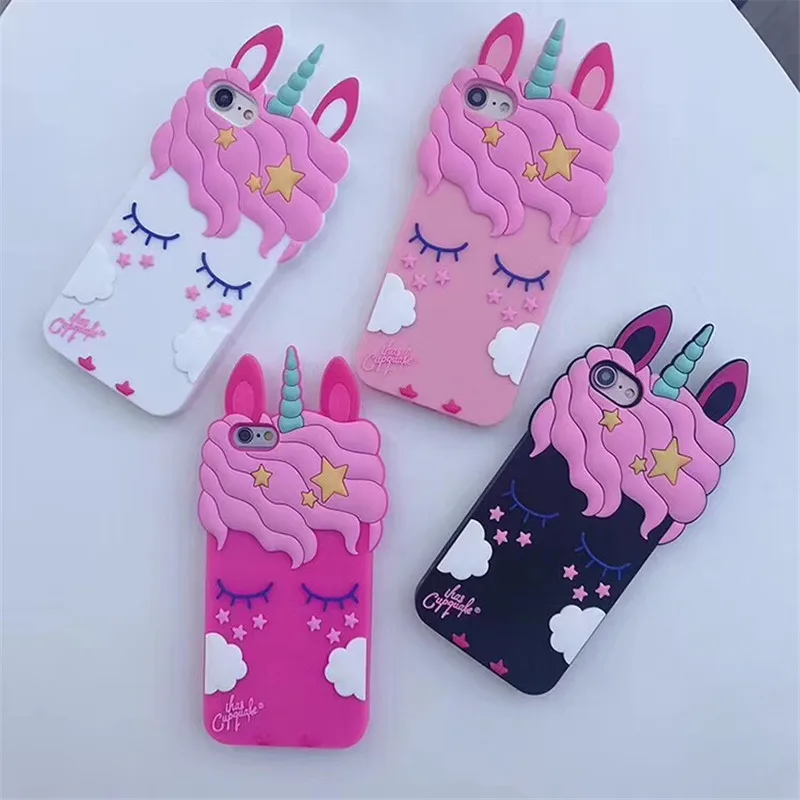 Hot Selling 3D Cartoon Horse Silicone Phone Cover Case for iPhone XS XR XS Max, for iPhone X Horse Pattern Back Cover
