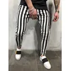 2019 The Newest Fashion Fashion Slim Skinny Comfortable Striped Plaid Black White Casual Track Pants