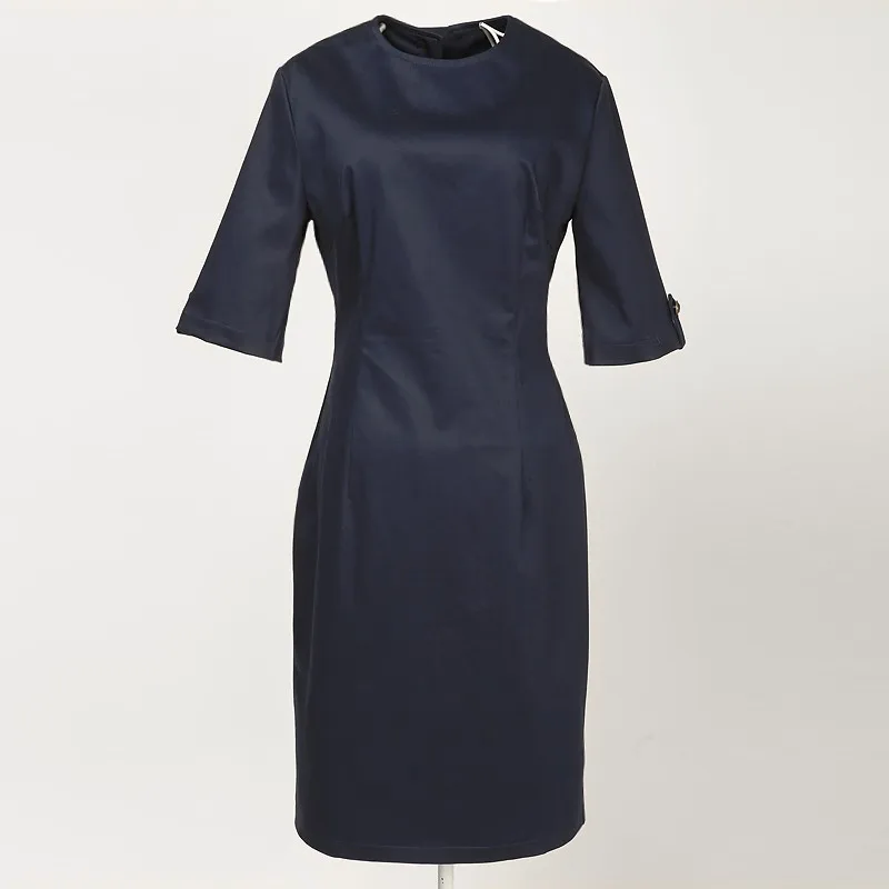 

women's party cocktail bridal pinup pencil navy blue 3/4 sleeves vintage dress, All colors and some vintage print available