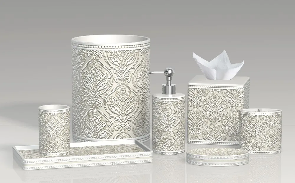 Hotel Balfour Ceramic Bathroom Accessories Set With Handmade Antique