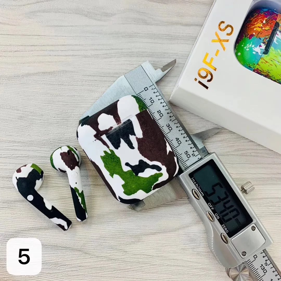 TWS i9F XS Painted Earbuds BT5.0 Wireless Earphones Dual Side Calls Auto Pairing Headphones With Charging Box - ANKUX.COM