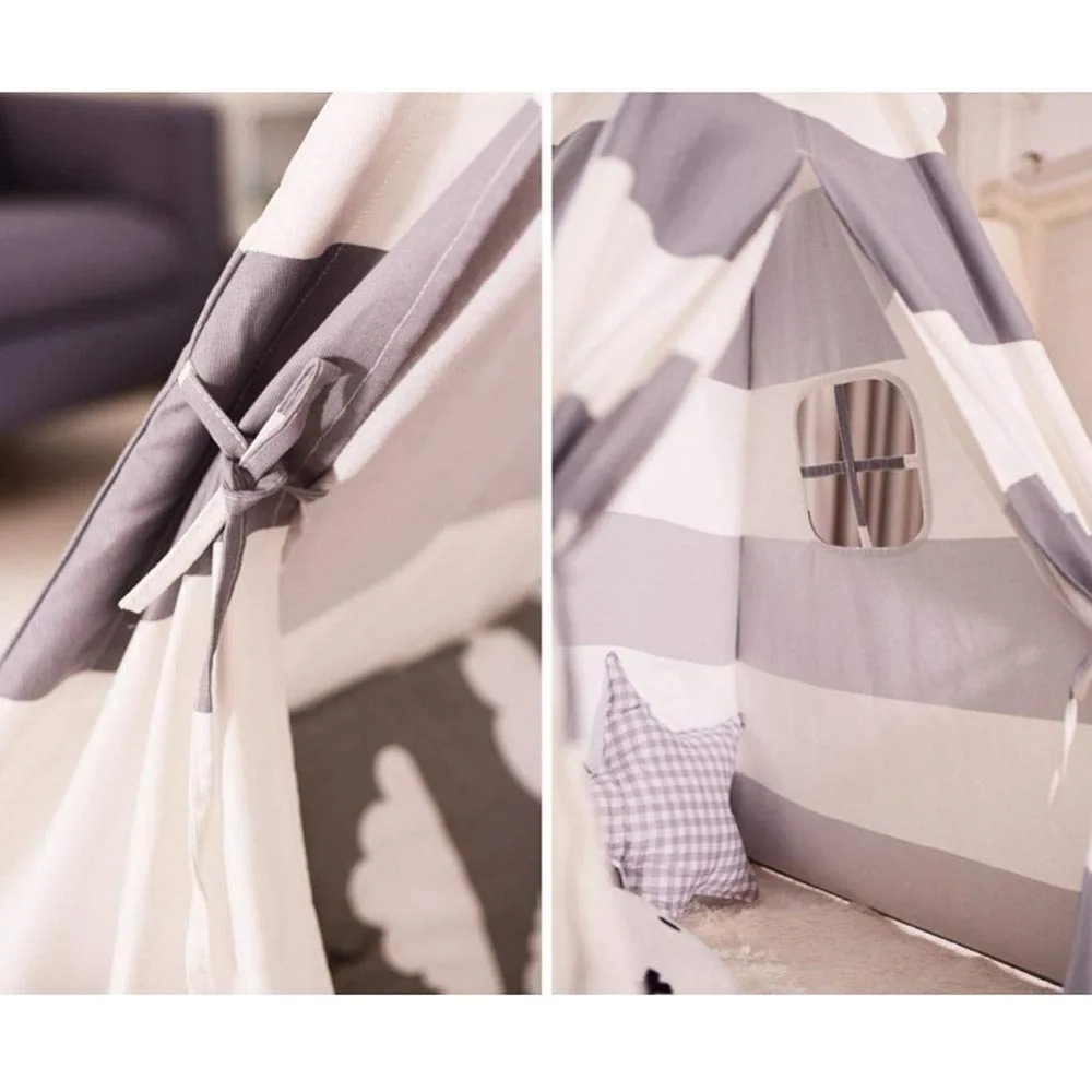 children kids play indian teepee tent