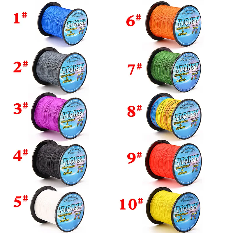 

Peche Wholesale 10 Colors 100M 4 Strand PE Braided Fishing Lines, 10 colors available
