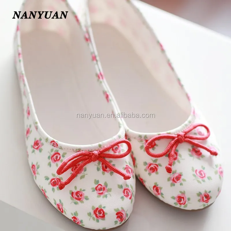 2016 women printed canvas outdoor shoes flat pump shoes