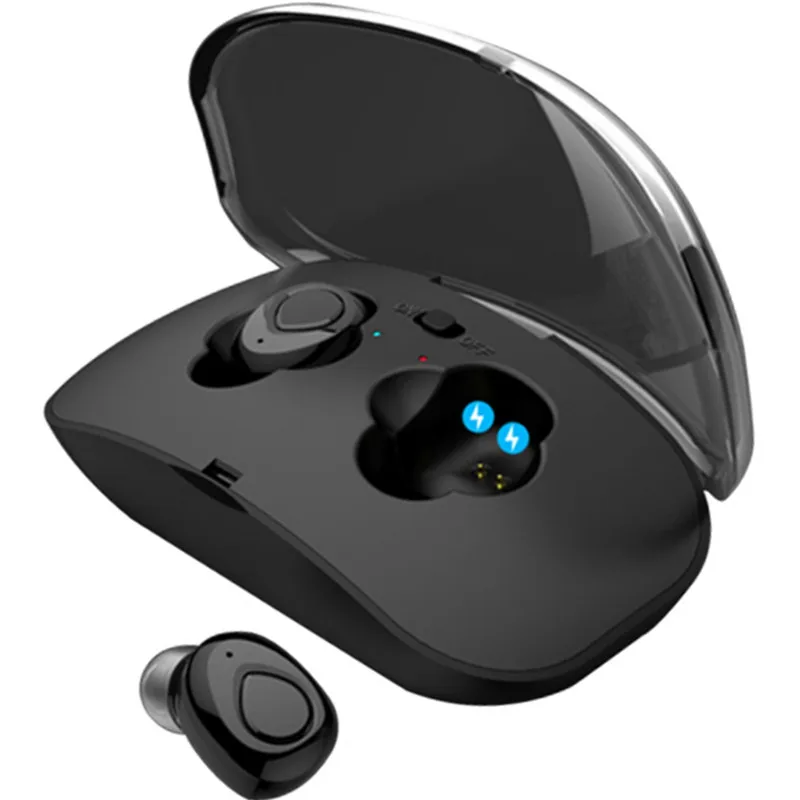 Mini Wireless Earbuds Stereo Sports Earphones X18 TWS V5.0 In-Ear Noise Cancelling Headsets with Charging Box