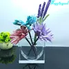 Clear Crystal Block Wedding Vase For Business Table Decoration