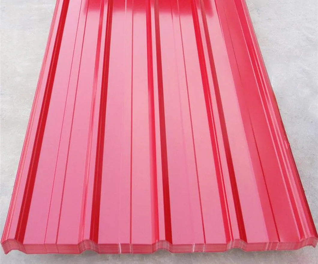 Lámina De Techo De Acero Corrugado Galvanizado De Pintura De Color
