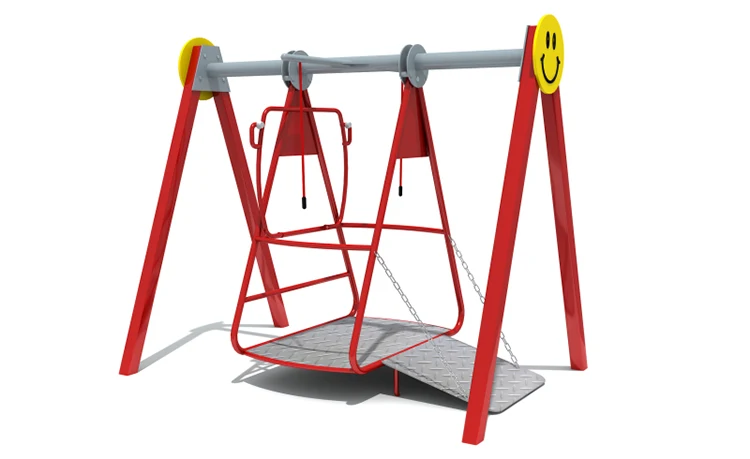 户外游乐场儿童塑料秋千和滑梯秋千套装