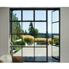 Factory sale decorative various metal window frame unbreakable glass door steel casement metal tin window
