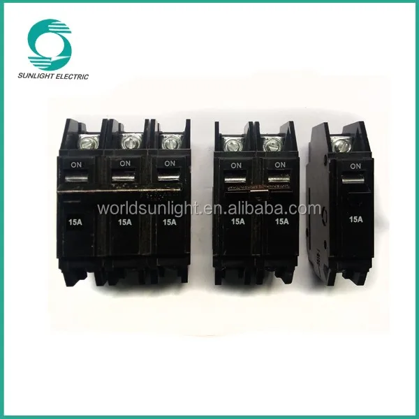 THQC series black bolt-on mounting 1 pole on off 20A mcb miniature circuit breaker