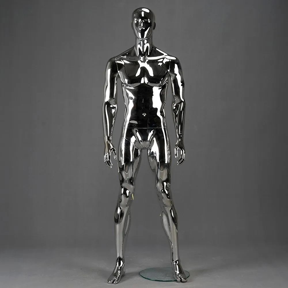New Style Sexy Chrome Plastic Male Mannequin - Buy Sexy Chrome Sliver