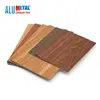 Factory 3mm 4mm wood grain interior exterior aluminum wall cladding