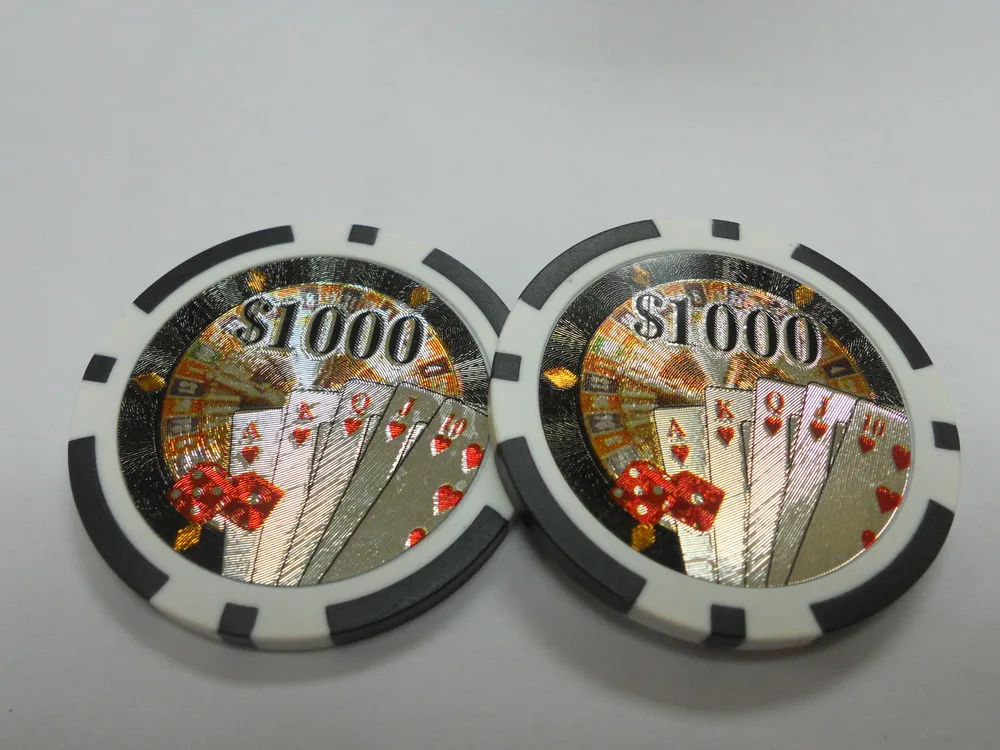 Hot Sale 11.5g Poker Chip With Refraction Sticker,Refraction Sticker