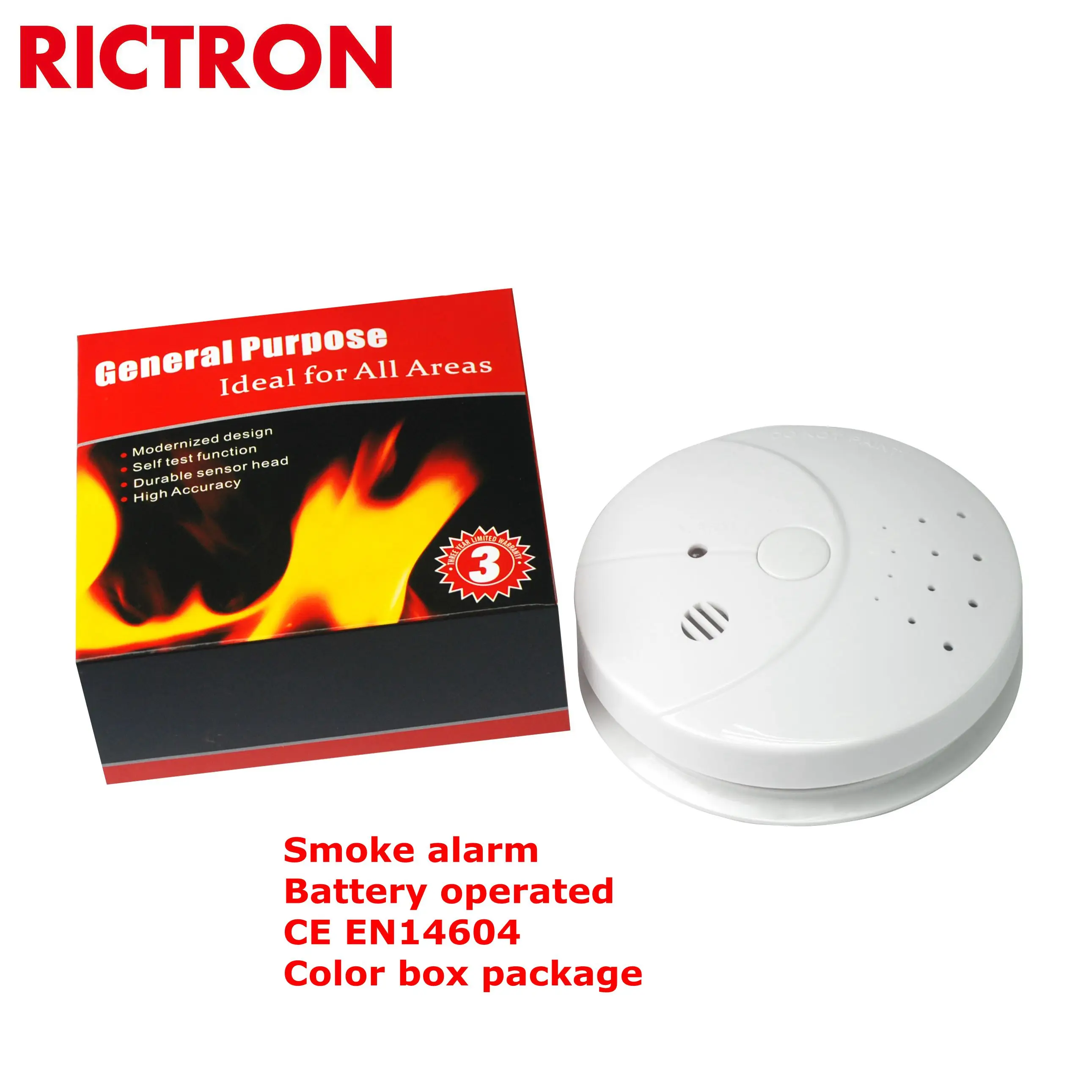 Rictron Fast Delivery High Sensitive 9v Battery Operate Stand Alone Smoke Detector Wall Mounted Buy 9v Battery Operated Wall Mounted Easy Installing 85 Db Smoke Dector High Security High Sensitive Product On Alibaba Com
