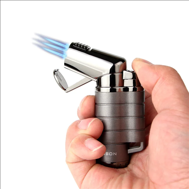 

New three straight gun lighter outdoor barbecue kitchen cigar lighter, Mixed
