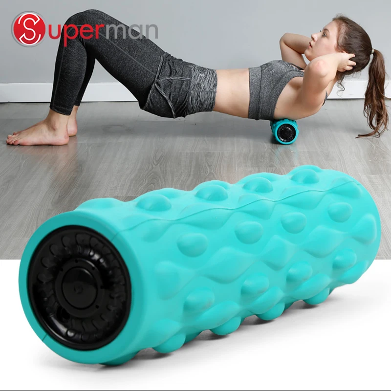 SUPERMAN Fitness Electric Yoga Roller Massage EVA/PU Vibrating Foam Roller