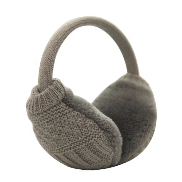 

1Pair Unisex Knitted Ear Muffs Winter Adjustable Portable Outdoor Warm Earmuffs Ear Warmers for Men Women Children