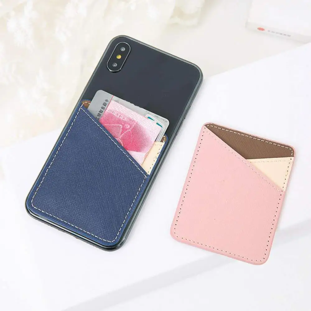 

Personalized Custom Logo PU Leather Phone Card Holder Sticker, Colorful