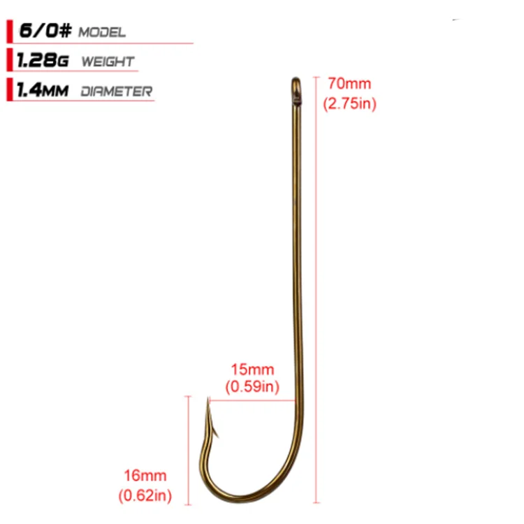 

Low Price 100 pcs/pack High Carbon Steel Owner Mustad Treble Hooks Bkk, Red