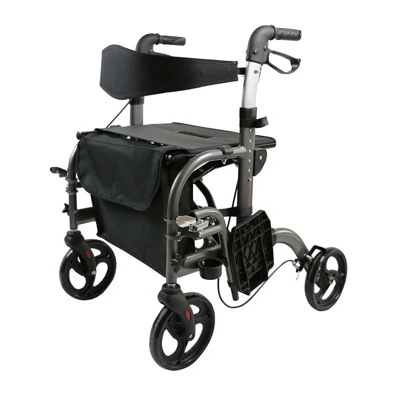 Medicare Aluminum Lightweight Shopping Walker Rollator With Swing Away