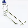 chrome steel wire grid wall panel scanning hook with price holder